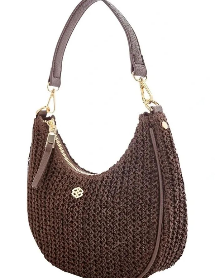 Ravella Julia Bag in Chocolate Raffia