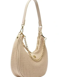 Ravella Julia Shoulder Bag in Nude/Raffia