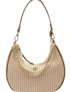 Ravella Julia Shoulder Bag in Tan/Raffia