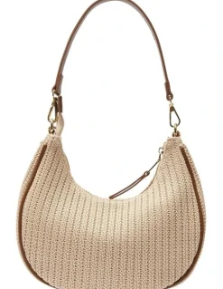 Ravella Julia Shoulder Bag in Tan/Raffia