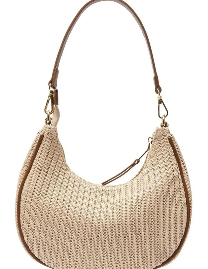 Ravella Julia Shoulder Bag in Tan/Raffia