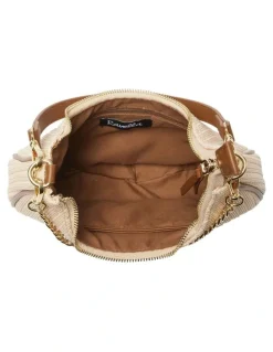 Ravella Julia Shoulder Bag in Tan/Raffia