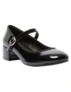 Ravella Juliet Heeled Pumps in Black Patent