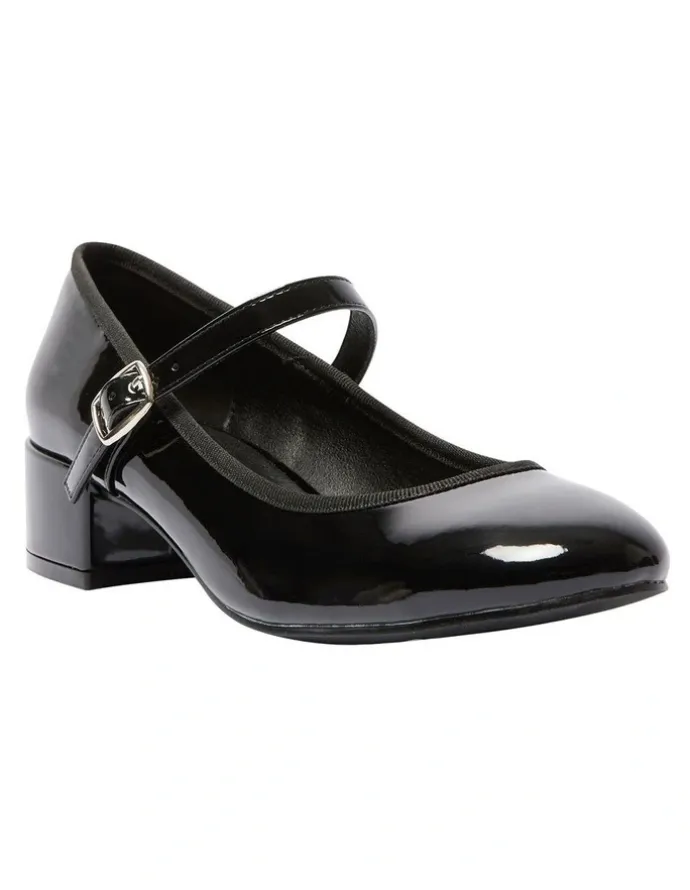 Ravella Juliet Heeled Pumps in Black Patent