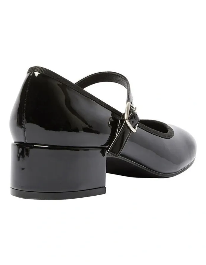 Ravella Juliet Heeled Pumps in Black Patent