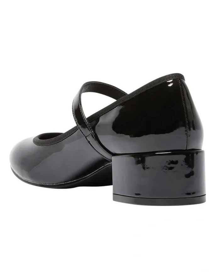 Ravella Juliet Heeled Pumps in Black Patent