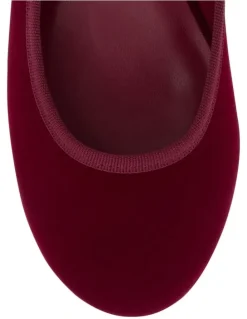 Ravella Juliet Heeled Shoes in Wine Velvet