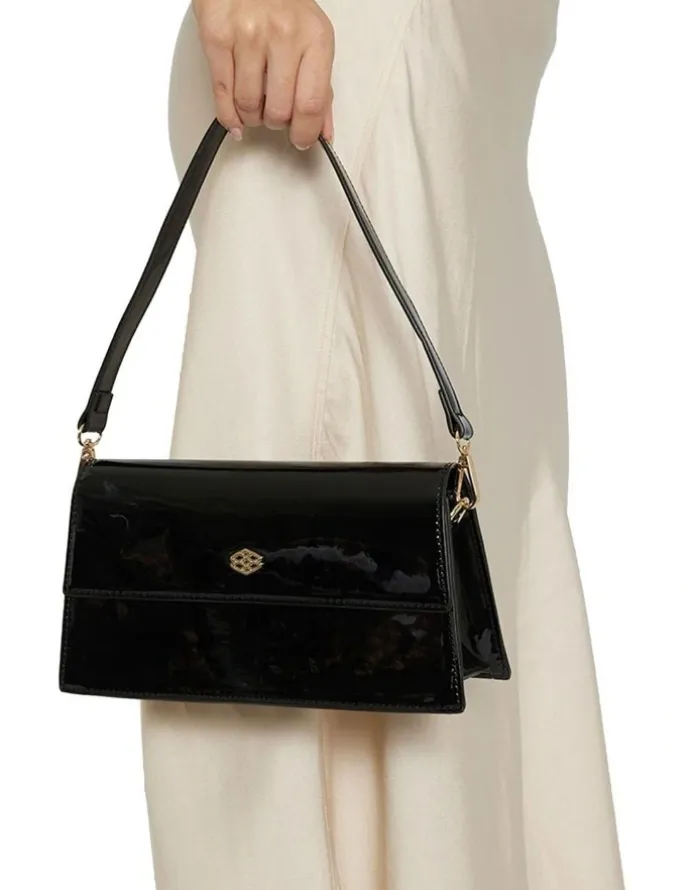 Ravella June Bag in Black Patent