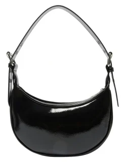 Ravella Karma Bag in Black Crinkle Patent