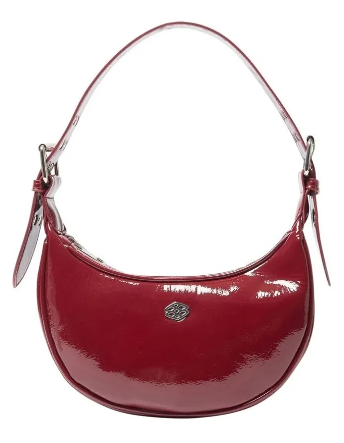 Ravella Karma Bags in Wine Crinkle Patent
