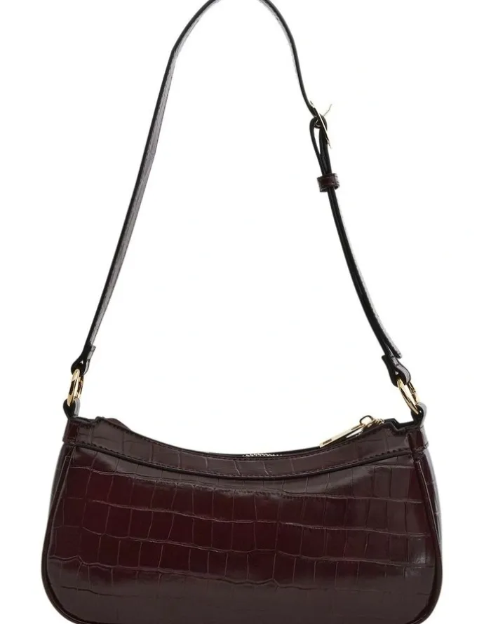 Ravella Lara Soulder Bag in Wine Croc