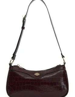 Ravella Lara Soulder Bag in Wine Croc