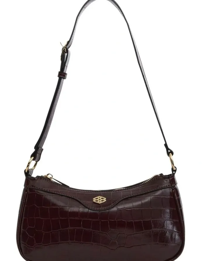 Ravella Lara Soulder Bag in Wine Croc