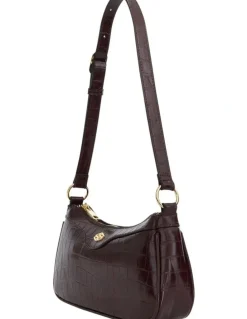Ravella Lara Soulder Bag in Wine Croc