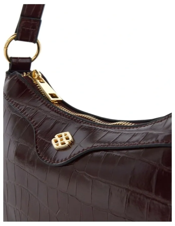 Ravella Lara Soulder Bag in Wine Croc