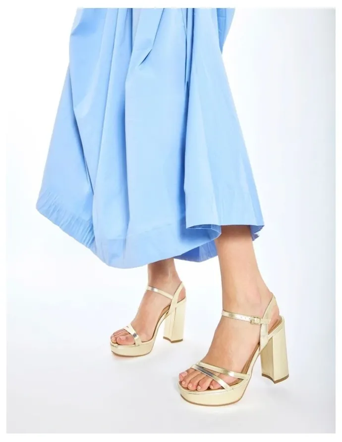 Ravella Lulu Sandals in Soft Gold Smooth
