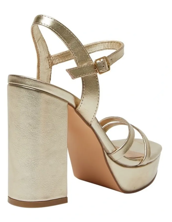 Ravella Lulu Sandals in Soft Gold Smooth