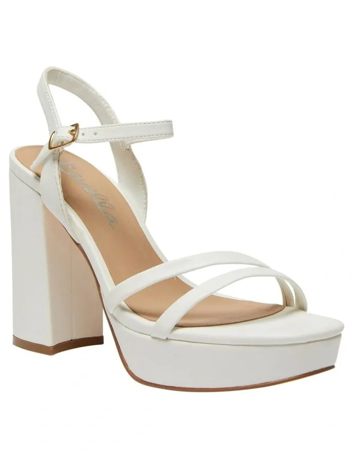Ravella Lulu Sandals in White Smooth