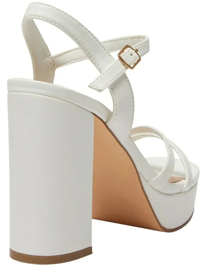 Ravella Lulu Sandals in White Smooth