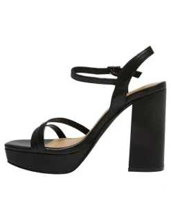 Ravella Lulu Smooth Sandals in Black