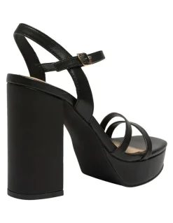 Ravella Lulu Smooth Sandals in Black