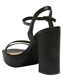 Ravella Lulu Smooth Sandals in Black