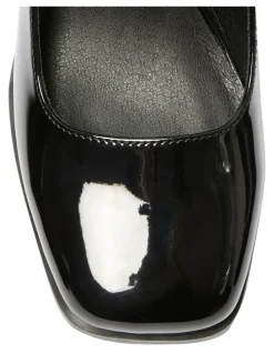 Ravella Metro Heeled Shoes in Black Patent