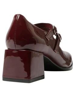 Ravella Metro Heeled Shoes in Cherry Patent
