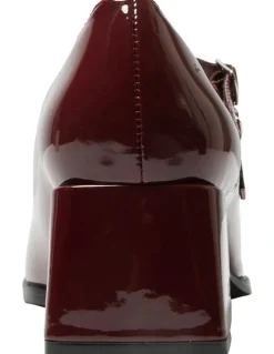 Ravella Metro Heeled Shoes in Cherry Patent