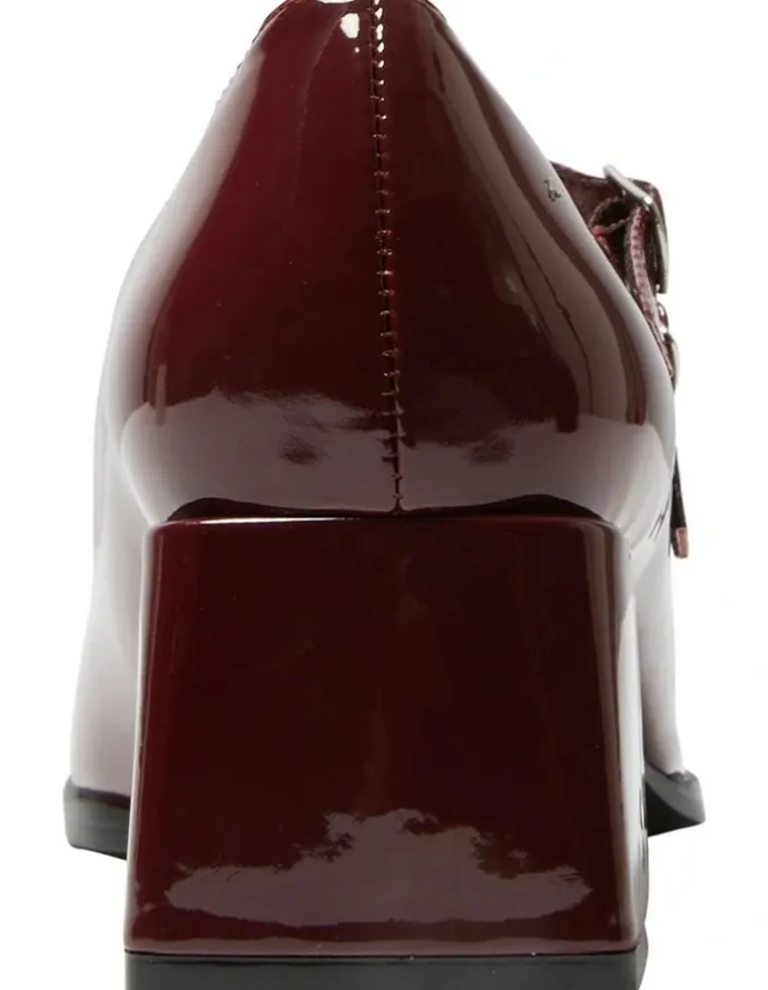 Ravella Metro Heeled Shoes in Cherry Patent