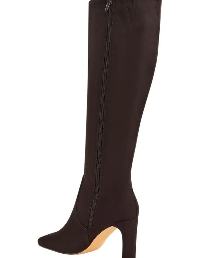 Ravella Myles Knee Boots in Chocolate Micro