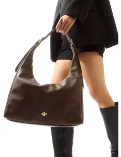 Ravella Naomi Shoulder Bag in Chocolate Pebble