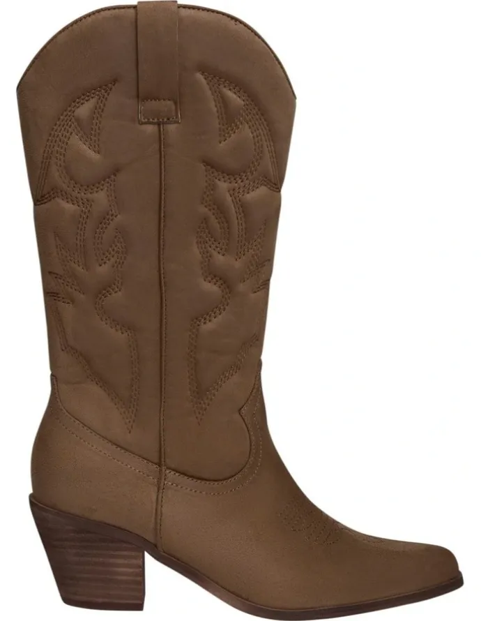 Ravella Nash Western Boots in Tan Micro