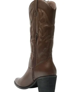 Ravella Nash Western Boots in Chocolate