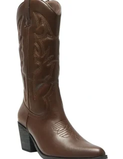 Ravella Nash Western Boots in Chocolate