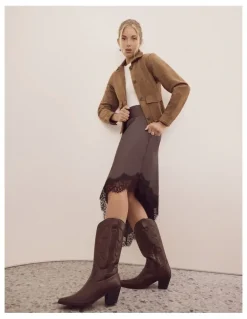 Ravella Nash Western Boots in Chocolate