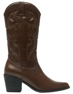 Ravella Nash Western Boots in Chocolate
