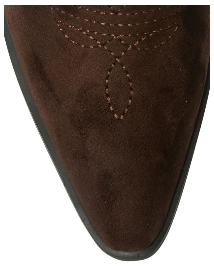 Ravella Nash Western Boots in Chocolate Micro
