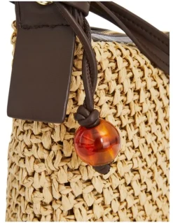 Ravella Nessa Bag in Chocolate Raffia