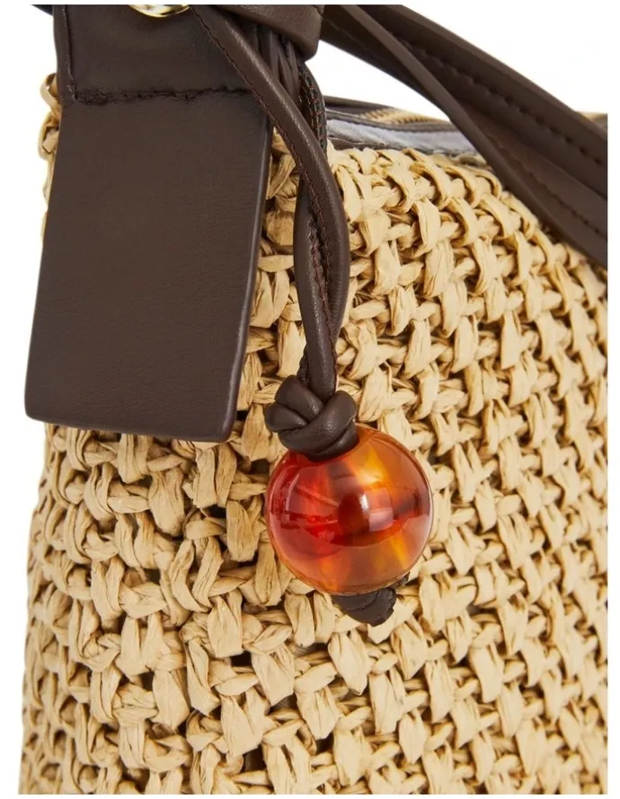 Ravella Nessa Bag in Chocolate Raffia