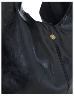 Ravella Nimble Hobo Bag in Black Crinkle