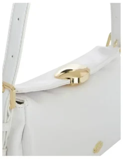 Ravella Nixie Shoulder Bag in White Crinkle