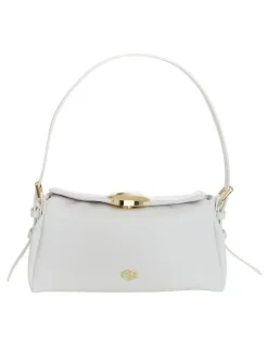 Ravella Nixie Shoulder Bag in White Crinkle