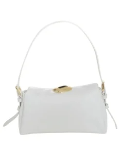 Ravella Nixie Shoulder Bag in White Crinkle