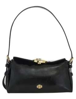 Ravella Nixie Shoulder Bag in Black Crinkle