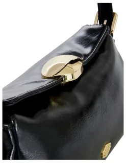 Ravella Nixie Shoulder Bag in Black Crinkle