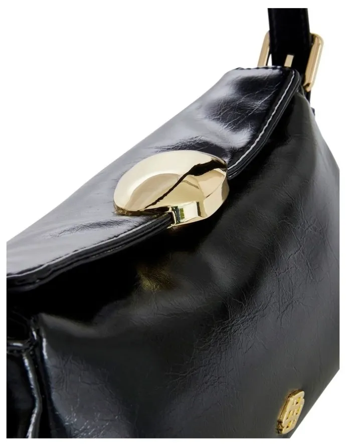 Ravella Nixie Shoulder Bag in Black Crinkle