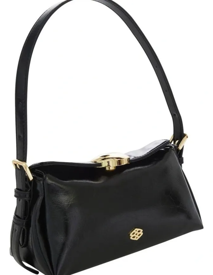 Ravella Nixie Shoulder Bag in Black Crinkle