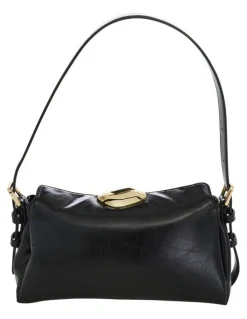 Ravella Nixie Shoulder Bag in Black Crinkle