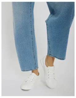 Ravella Rebound Sneakers in White Canvas